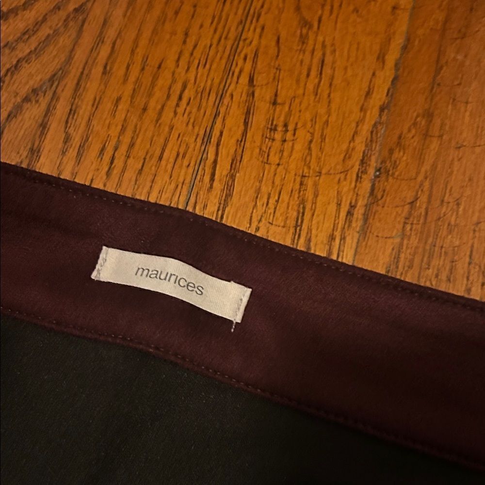 Maurices Deep Burgundy Mini Skirt with Zipper B - Picture 3 of 8